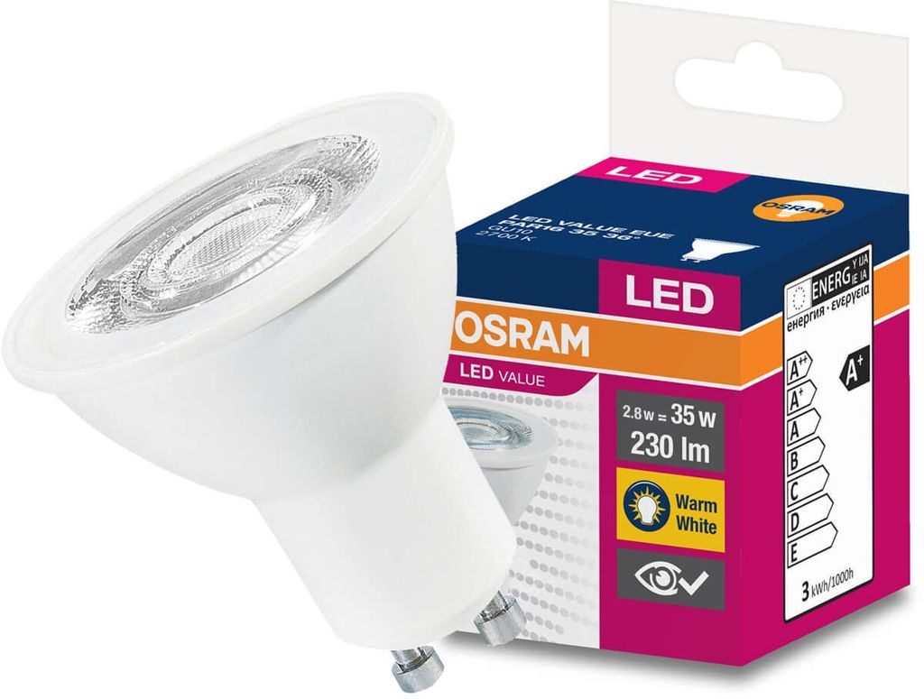 Led Leuchtmittel GU10 230 V 10 X Osram LED Glas Reflektor 3,4W = 35W GU10 Neutralweiß 4000K Ra>90 DIMMBAR LED Reflektor