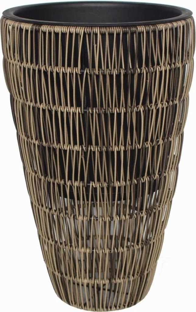 TrendLine Polyrattan Pflanztopf Ø30x48cm mit Einsatz Produktbild 
