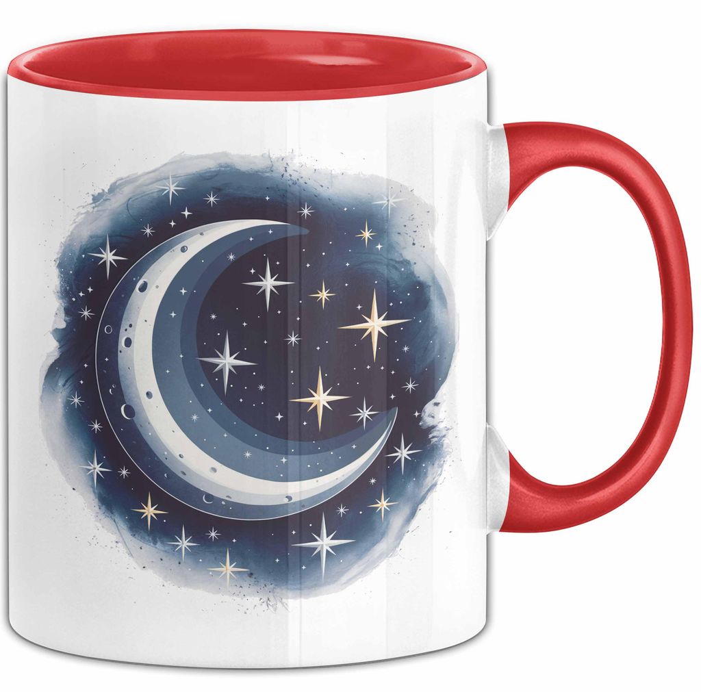 Astronomie Tasse Geschenkidee für Sternengucker Spruch (Rot)