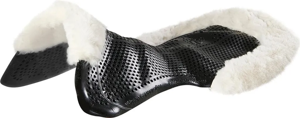 Amortisseur de Selle pour Cheval Sensible Acavallo Just Gel Eco-Wool L Noir