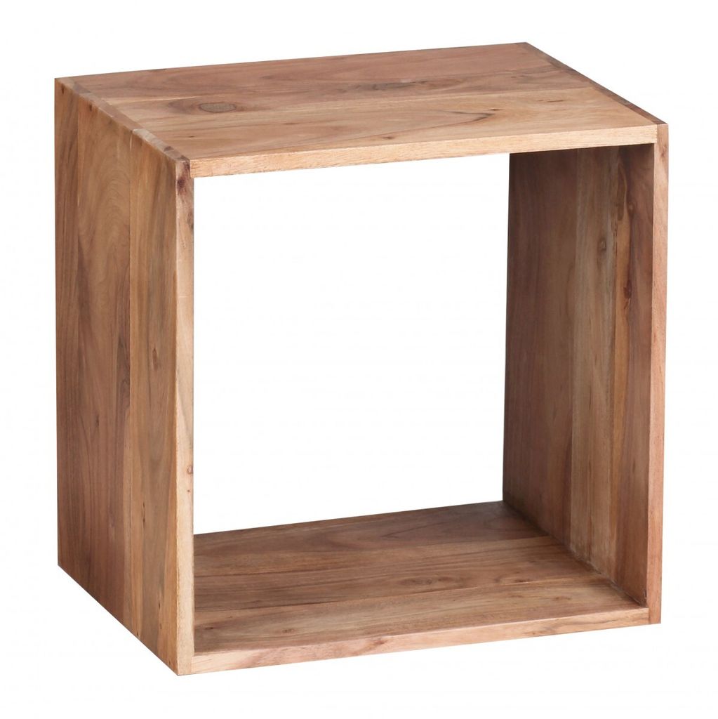 Wohnling Massivholz Akazie Cube Regal 43,5 x 43,5 x 33 cm Immagine del prodotto 