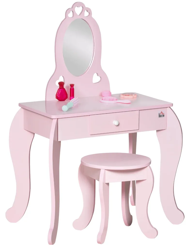 Coiffeuse bois pour chambre d'enfant idéal pour s'apprêter comme maman