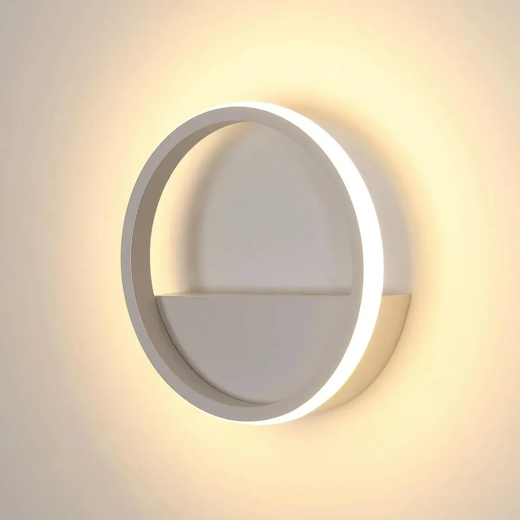 Luminaire mural LED rond 12W blanc chaud 3000K pour salon et chambre