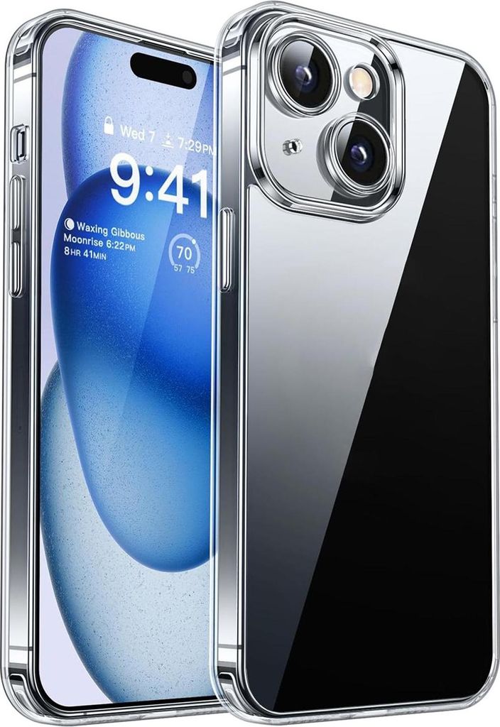 Schutzhülle für iPhone 15 Plus Kamera Case Panzerhülle Handyhülle Cover Tasche Transparent Smartphone Bumper