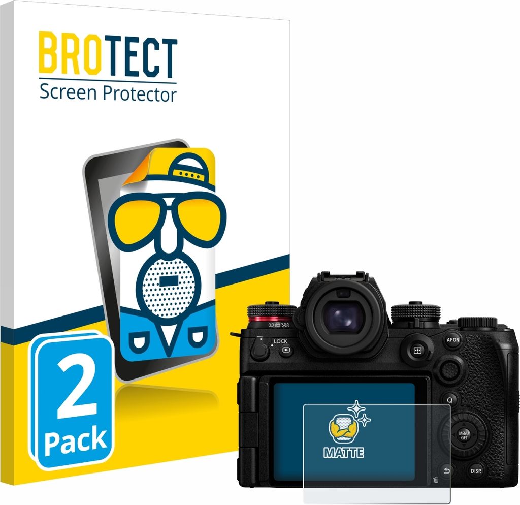2x BROTECT Schutzfolie für Panasonic Lumix S1R II Displayschutz Displayschutzfolie Folie Matt Entspiegelungsfolie