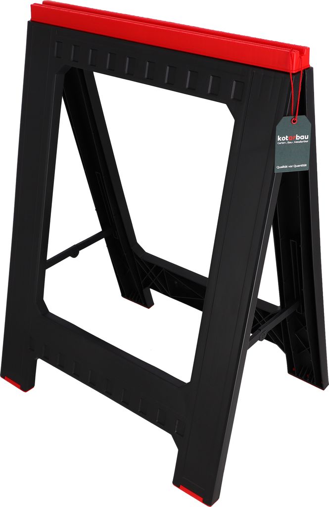KOTARBAU Arbeitsbock Klappbock Unterstellbock Gerüstbock Stützbock Schwarz-Rot 425 mm x 575 mm
