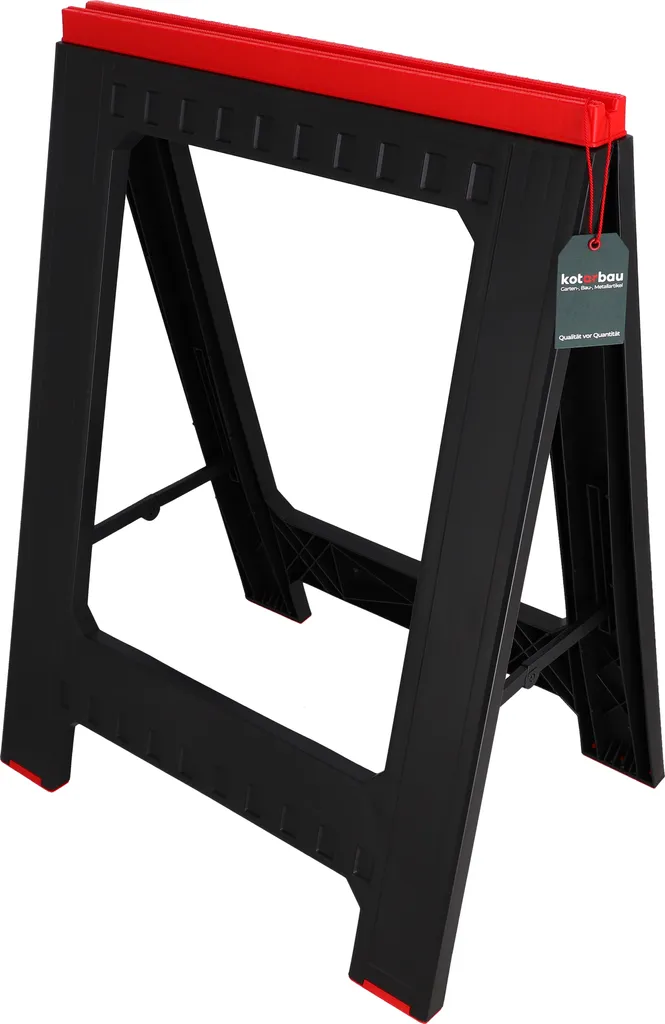Tréteau pliant KOTARBAU stable - Solution robuste 425x575 mm noir/rouge