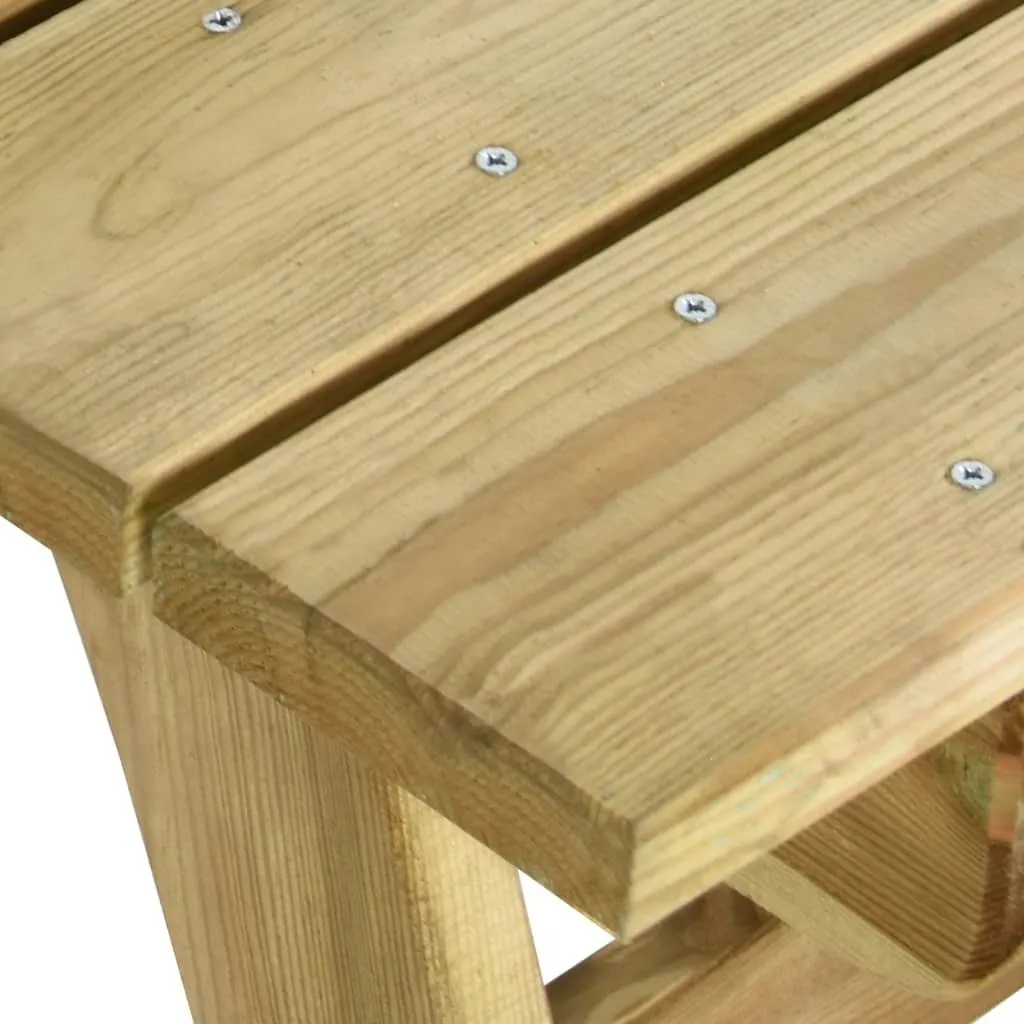 Grande table de repas extérieure en bois traité pour terrasse 160cm