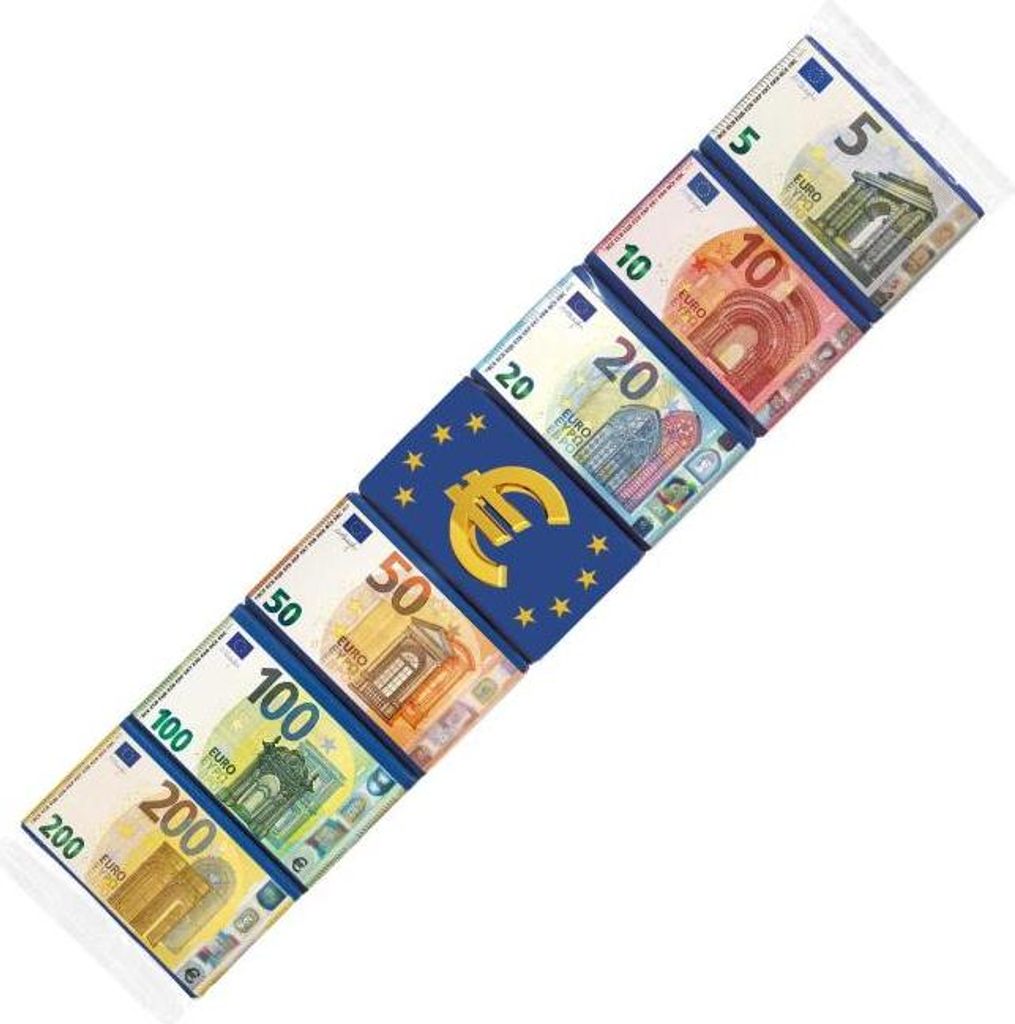 Heidel Euro Geldstange 7 einzelne Täfelchen in Geldschein Produktbild 