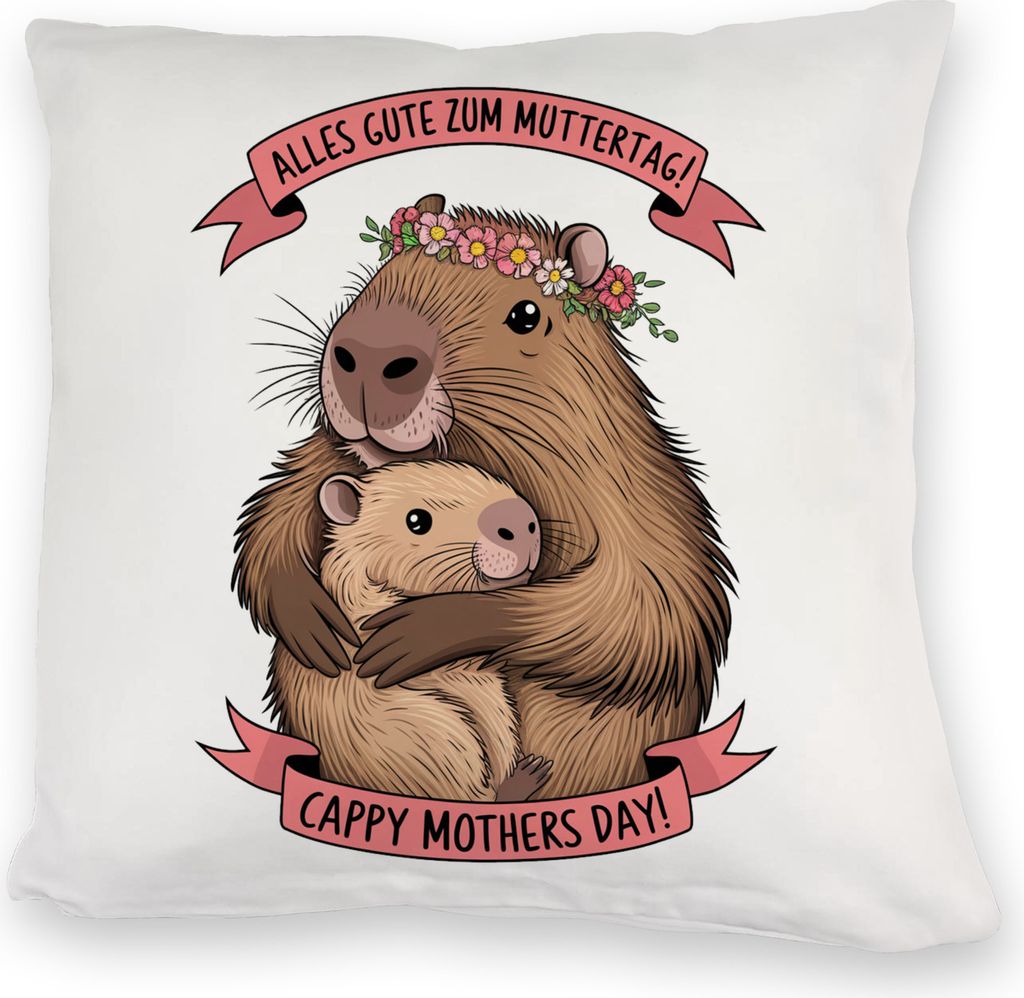 Capybara - Alles Gute zum Muttertag Kuschelkissen