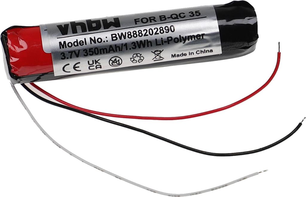 vhbw Akku kompatibel mit Sony WF-SP900, WF-1000XM3 Wireless Headset Kopfhörer (350 mAh, 3,7 V, Li-Polymer)