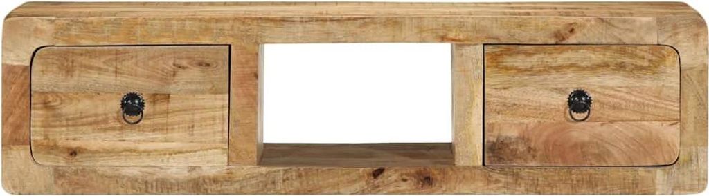 vidaXL TV-Wandschrank 100x32x25 cm Raues Massivholz Mango