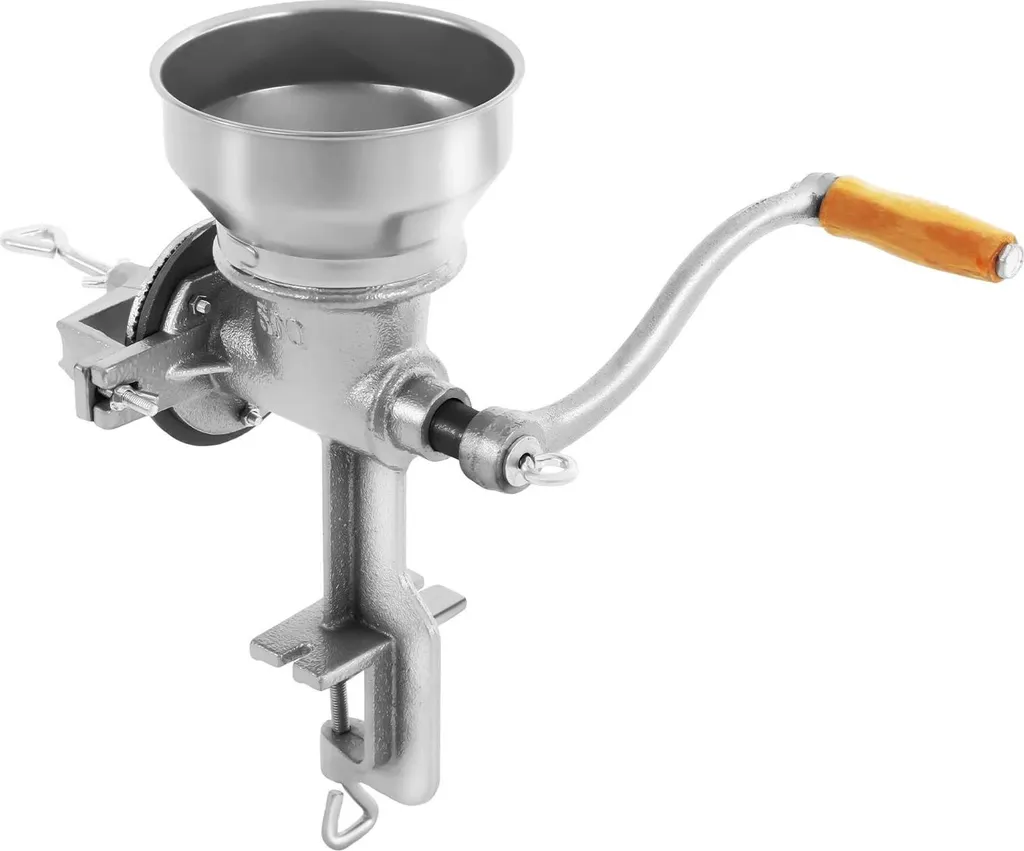 Mulino Manuale Ghisa e Acciaio Manganese 28,5cm - Macina Cereali Argento