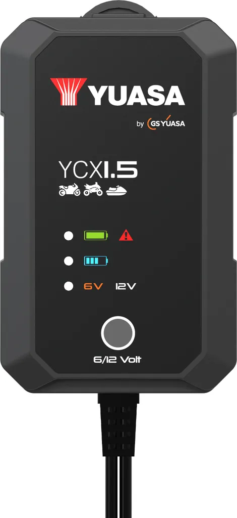 Chargeur de Batterie Yuasa YCX1.5 Intelligent 7 Étapes pour Moto 6V 12V