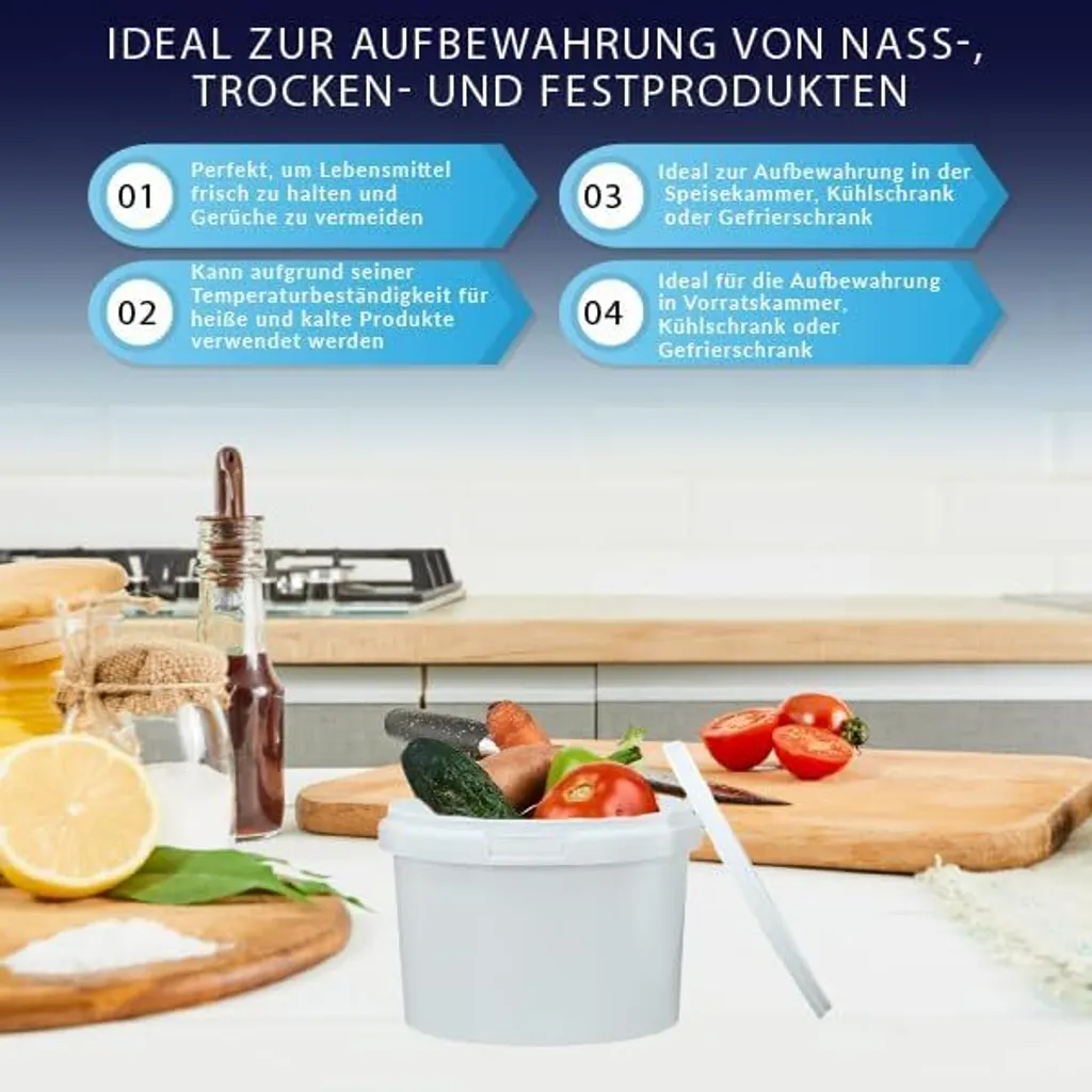100 Contenitori BenBow 0,5L Professionali Bianchi - Resistenti e BRC - 4