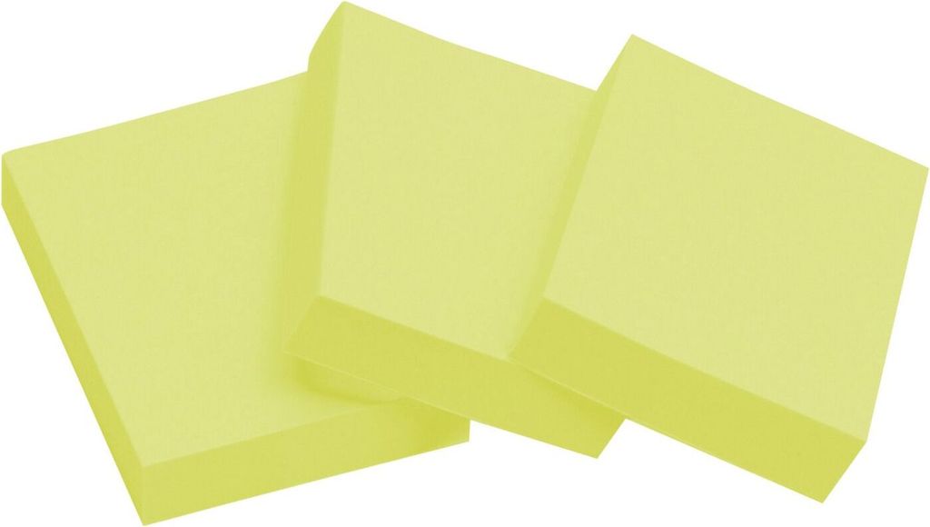 DONAU 7585001-11 Haftnotizen - 38 x 51 mm, 100 Blatt, gelb, 3 Blöcke