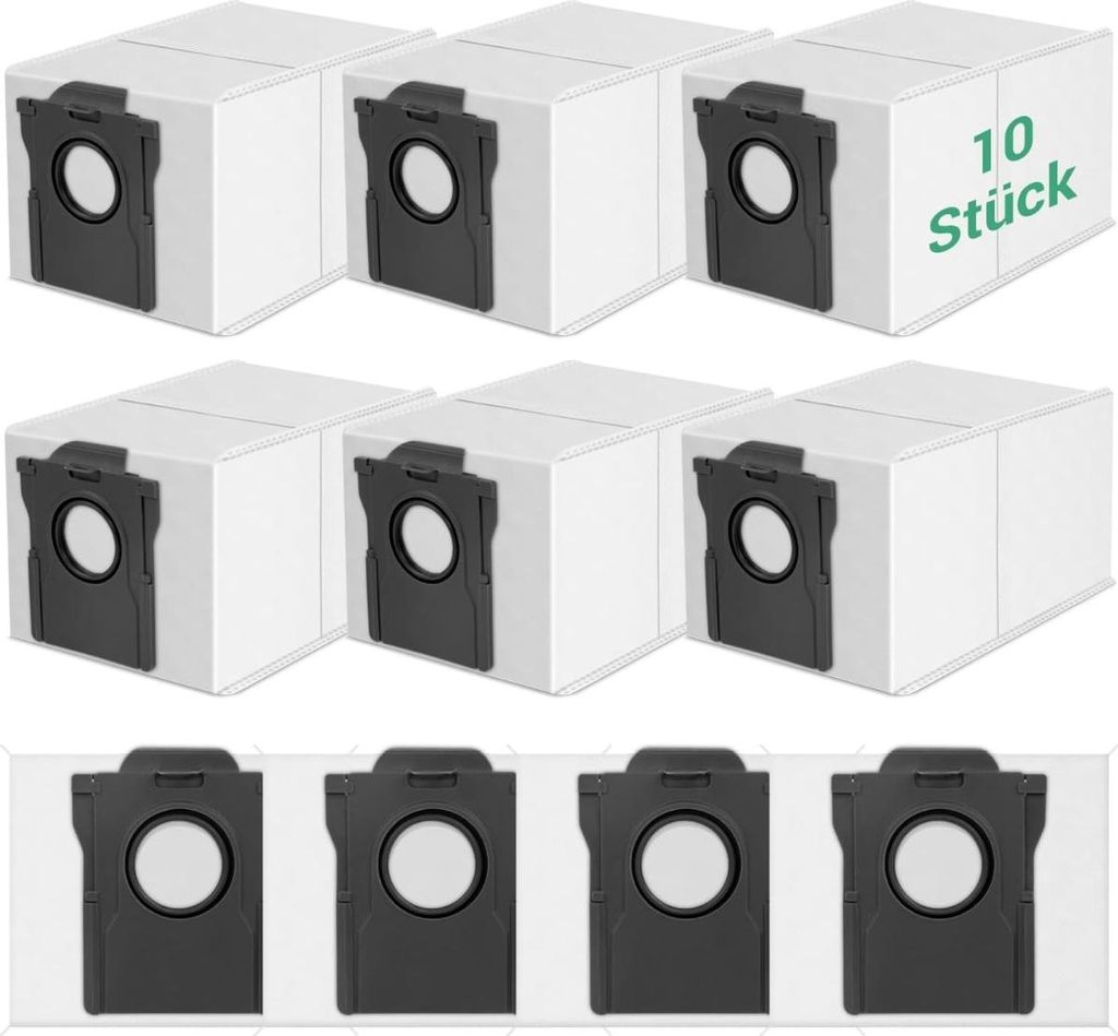 INF 10er-Pack Staubbeutel für Dreame Mova Roboter Staubsauger, 3.2L