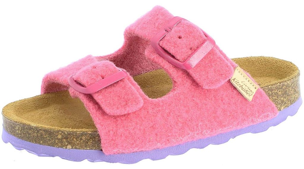 Living Kitzbühel Wooly Wonder Mädchen Pantolette mit Tieffußbett Pink (Sweet Coral), 4871-327 - Gr. 33