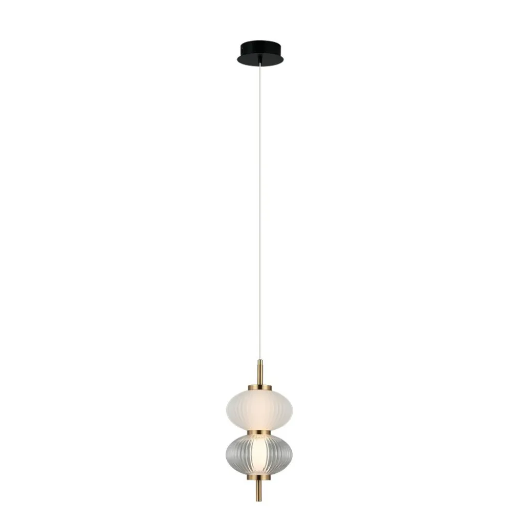 Éclairage salon tamisé suspension LED 8W verre vertical Italux