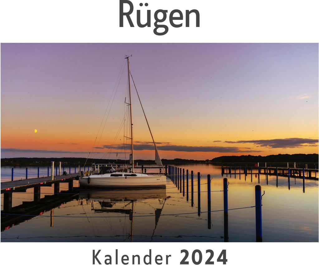 Rügen (Wandkalender 2024, Kalender DIN A4 quer, Monatskalender im Querformat mit Kalendarium, Das perfekte Geschenk)