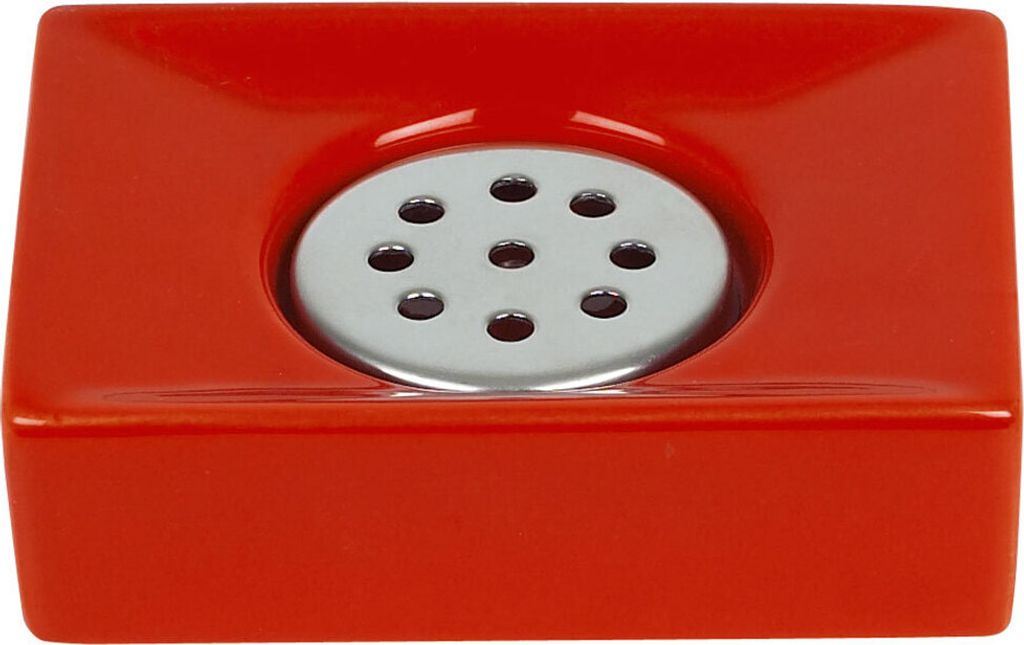spirella Seifenschale Quadro Rot Produktbild 