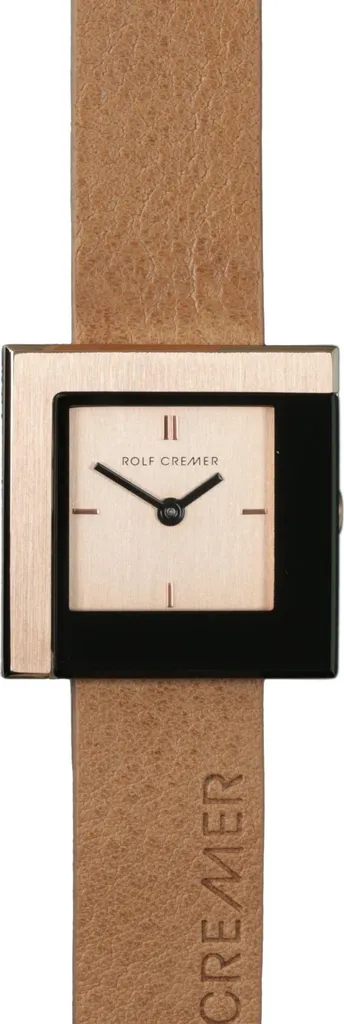 Montre Femme Rolf Cremer Little Chess en Acier et Bracelet Cuir Noir