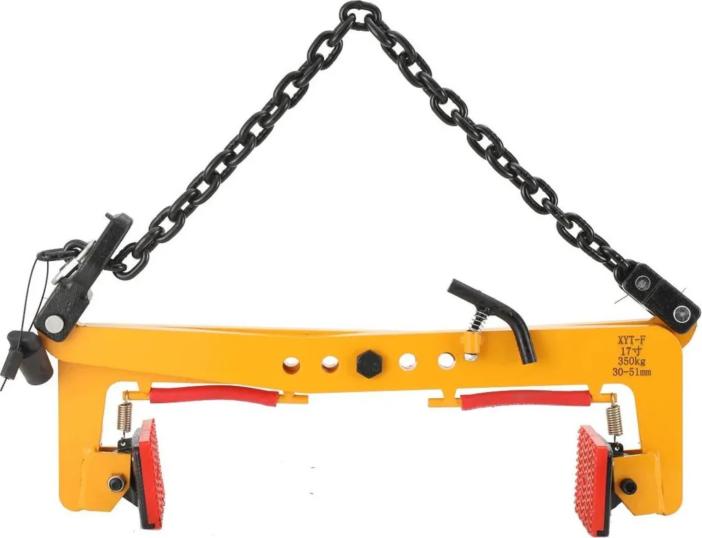 Sécurisez le levage de dalles lourdes avec cette pince de 43 cm orange