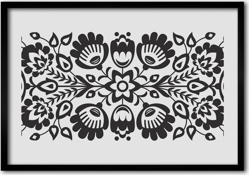 Bild - Bilderrahmen - 100 cm x 70 cm - MDF - Rahmen - Foto - Wandkunst Volks Blumen