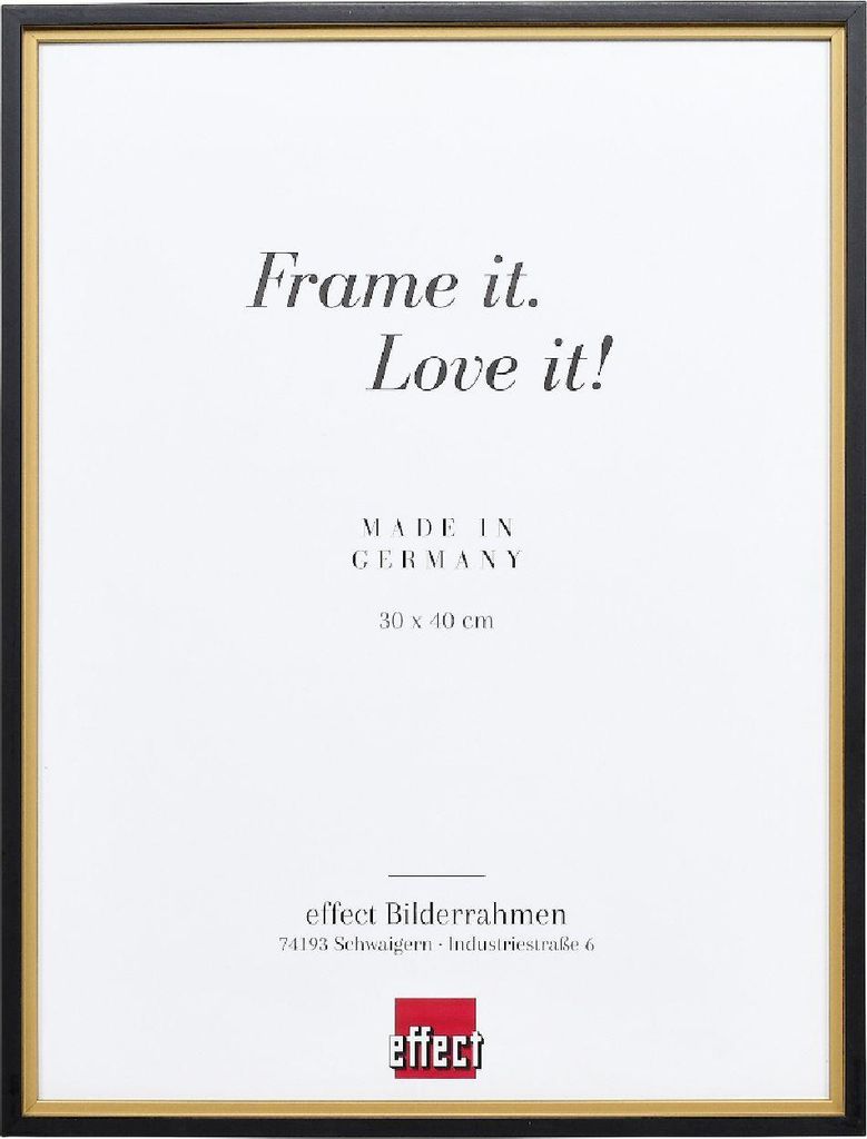 Effect Holz-Bilderrahmen Profil 69 Gold 28x35 cm mit Kunstglas