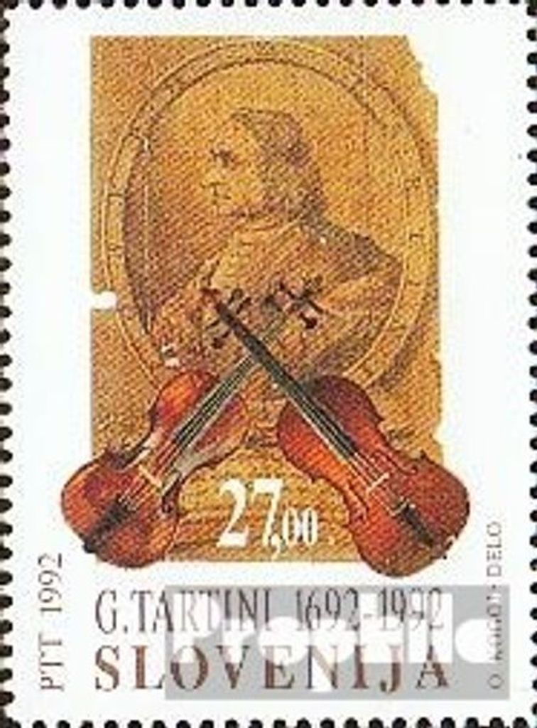 Briefmarken Slowenien 1992 Mi 19 (kompl.Ausg.) postfrisch 300. Geburtstag Guiseppe Tartini