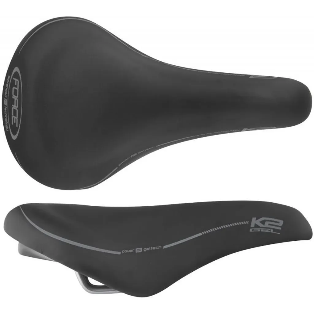 Selle FORCE K2 GEL Idéale pour Sorties Longues et Cyclotourisme Noir