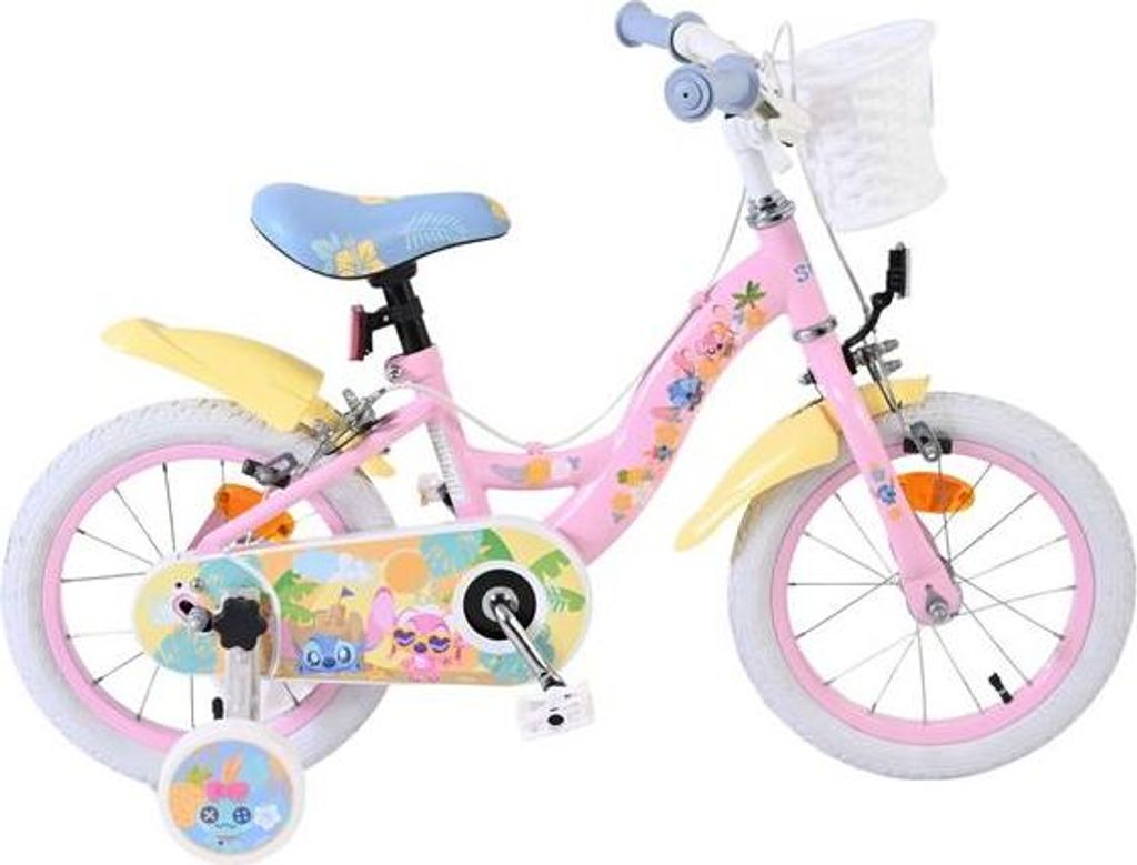 Disney Stitch Kinderfahrrad - Mädchen - 14 Zoll - Rosa - Produktbild 