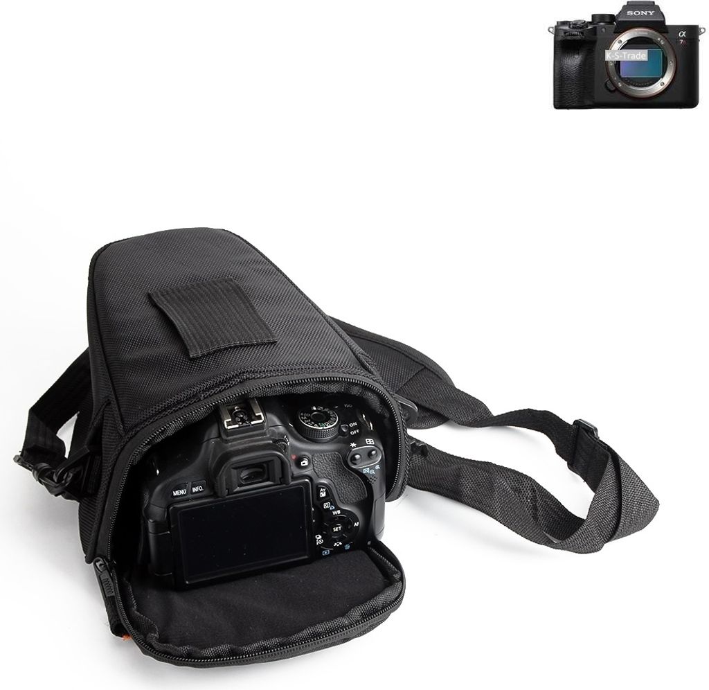 K-S-Trade Kameratasche Fototasche Schultertasche Umhängetasche kompatibel mit Sony Alpha 7R IV Colt für Systemkameras Schutzhülle bag