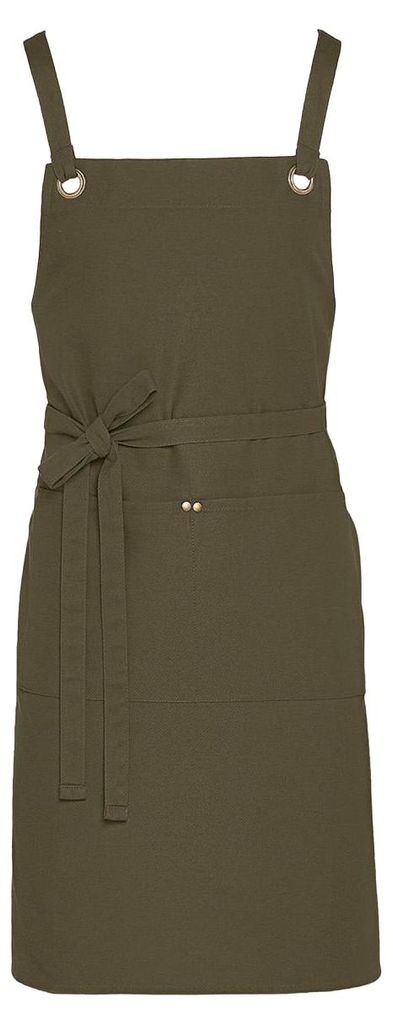 SG Accessories Bistro - Latzschürze "Provence", Überkreuzt FK1943 (Einheitsgröße) (Oliv)