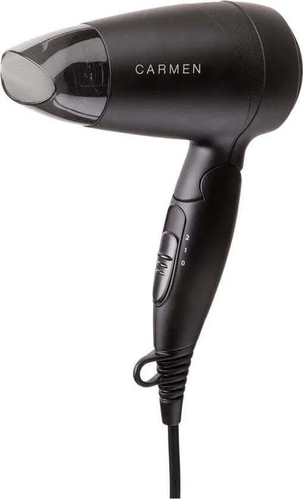 Sèche-cheveux portable Carmen 1200W pliable - Set de 2 pour la famille