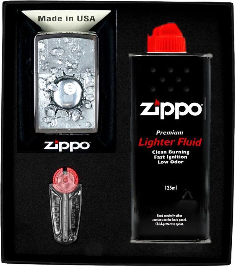 ZIPPO EIGHT BALL Feuerzeug Geschenkset Nr. 1