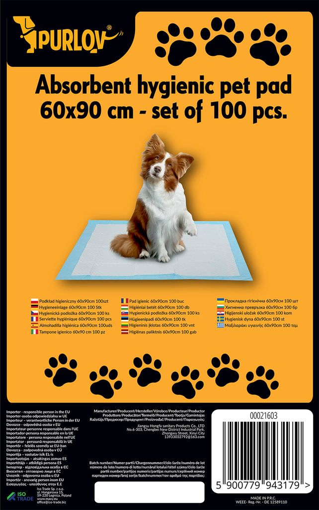 Purlov 21603 Tréningové absorpčné podložky pre psov 60 x 90 Obrázok produktu 10