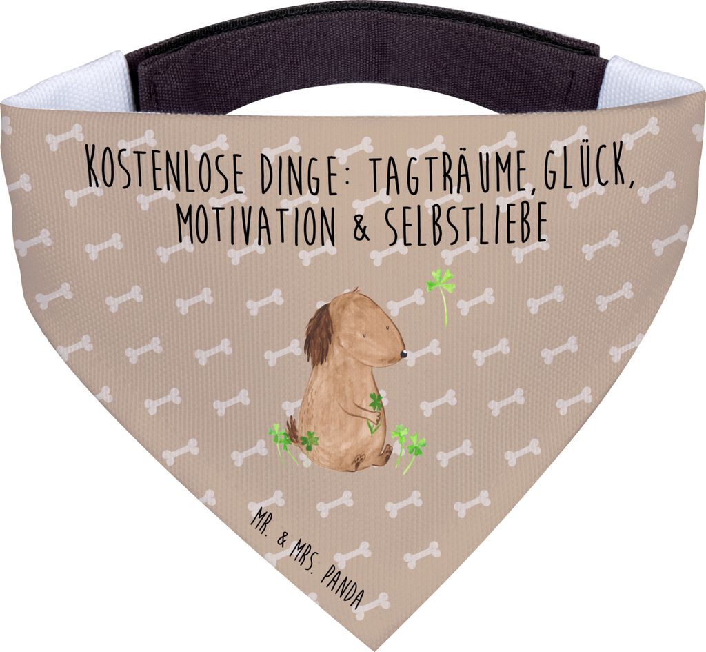 Mr. & Mrs. Panda Halstuch Hund Hund Kleeblatt - Hundeglück - Geschenk, Motivation, Gratis, Liebe, Tuch, Hunde, Sprüche, Bandana für, Achtsamkeit