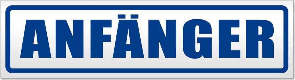 Anfänger Magnetschild Schild magnetisch