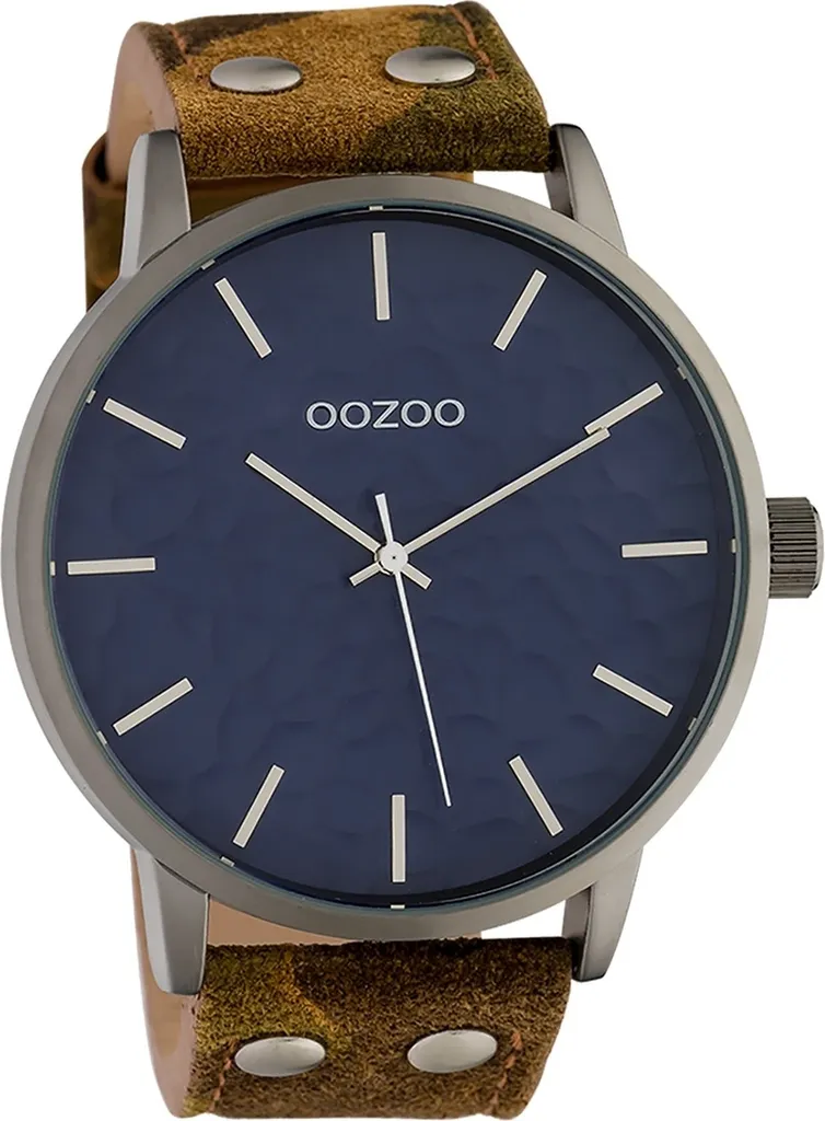 Orologio Oozoo Uomo Giallo Camo D2UOC10461 | Cinturino Pelle Originale