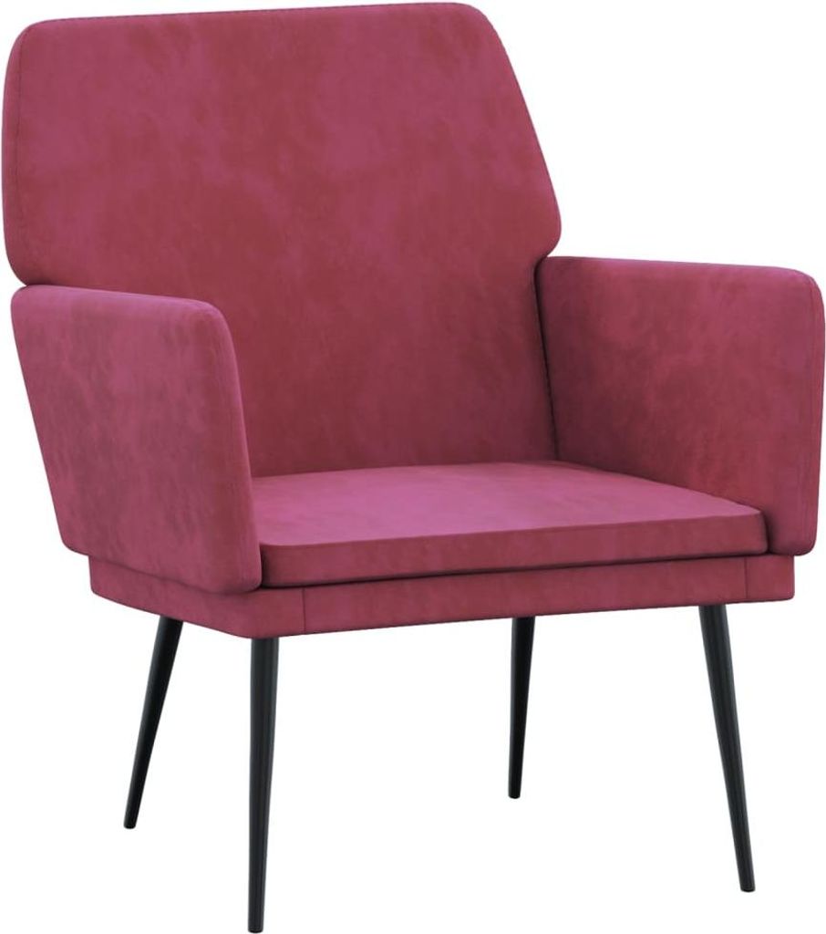Sessel Weinrot 62x79x79 cm Samt