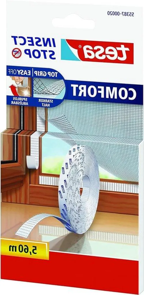 Bande Velcro autocollante Confort blanche 5,60m pour moustiquaire fixe