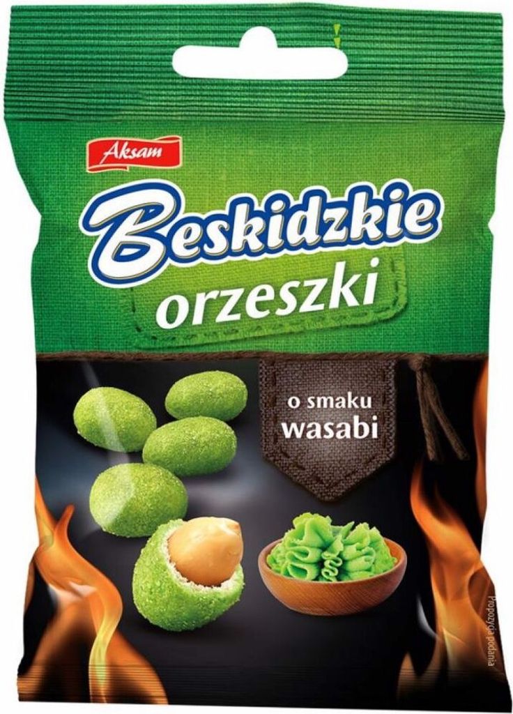 Beskidzkie Orzeszki ziemne w cieście o smaku wasabi 70g Zdjęcie produktu 