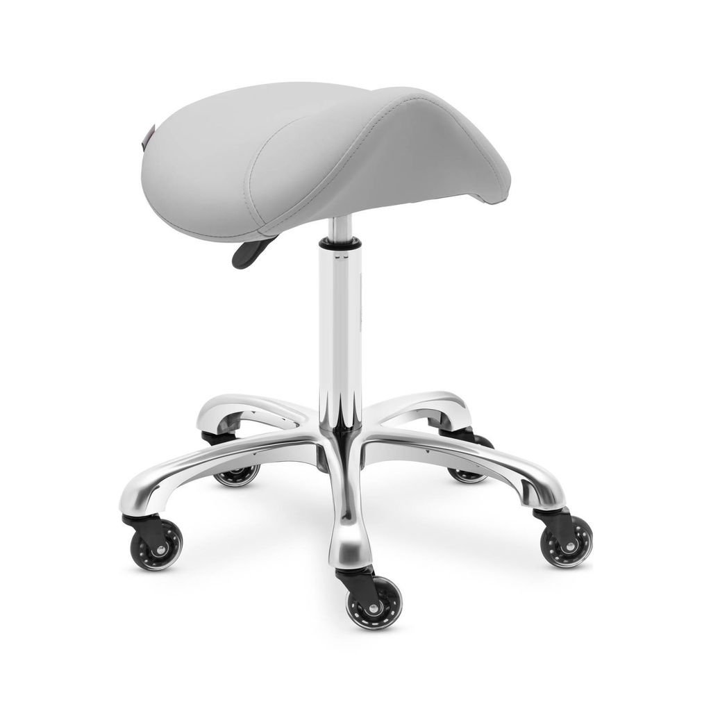Stołek Expondo physa - 570–750 mm - 150 kg - jasnoszary Zdjęcie produktu 