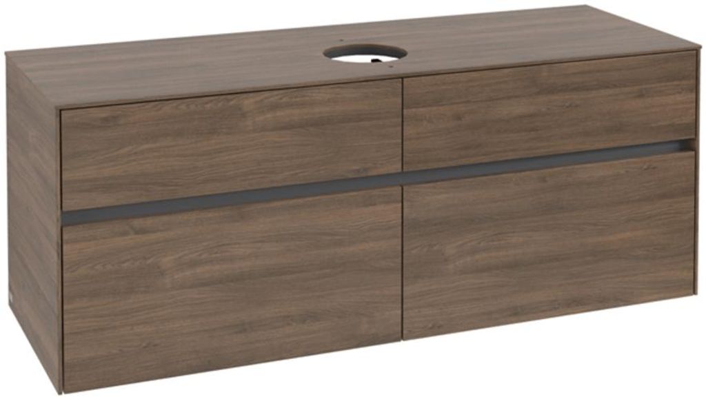 Villeroy & Boch Collaro Waschbeckenunterschrank, 4 Auszüge, Waschbecken mittig, 1400x548x500mm, C04500VH