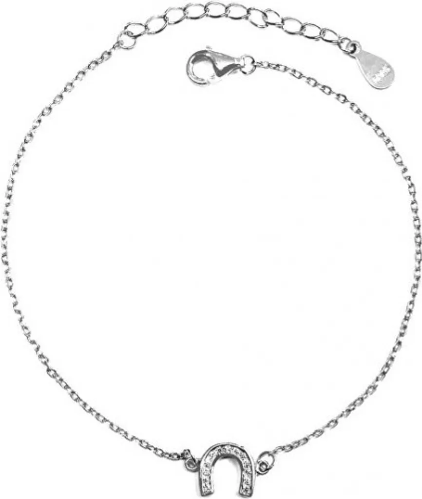 Idée cadeau bracelet porte-bonheur fer à cheval argent pour femme