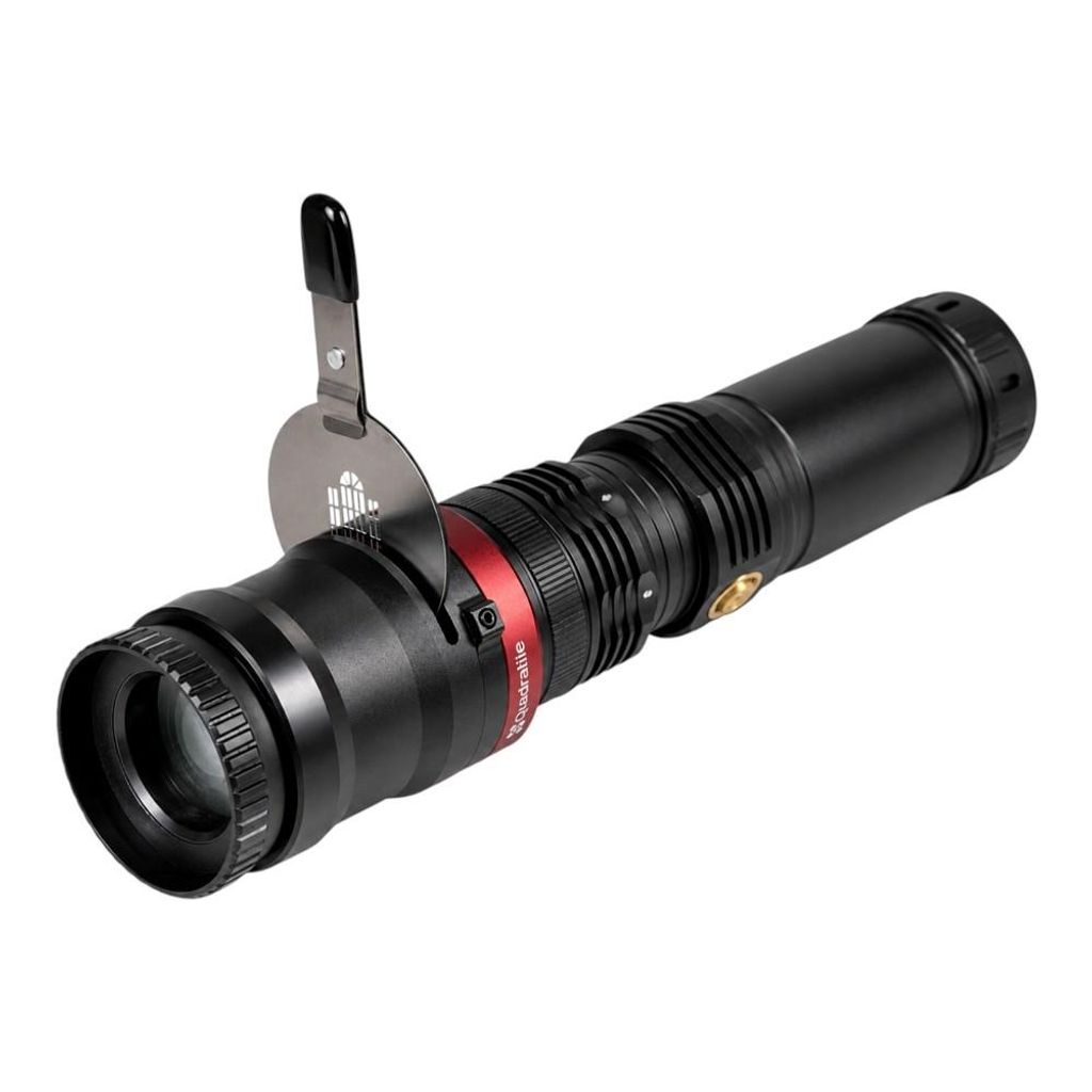 Quadralite FSP1 Projektions-LED-Taschenlampe Snoot 40W mit Gobo