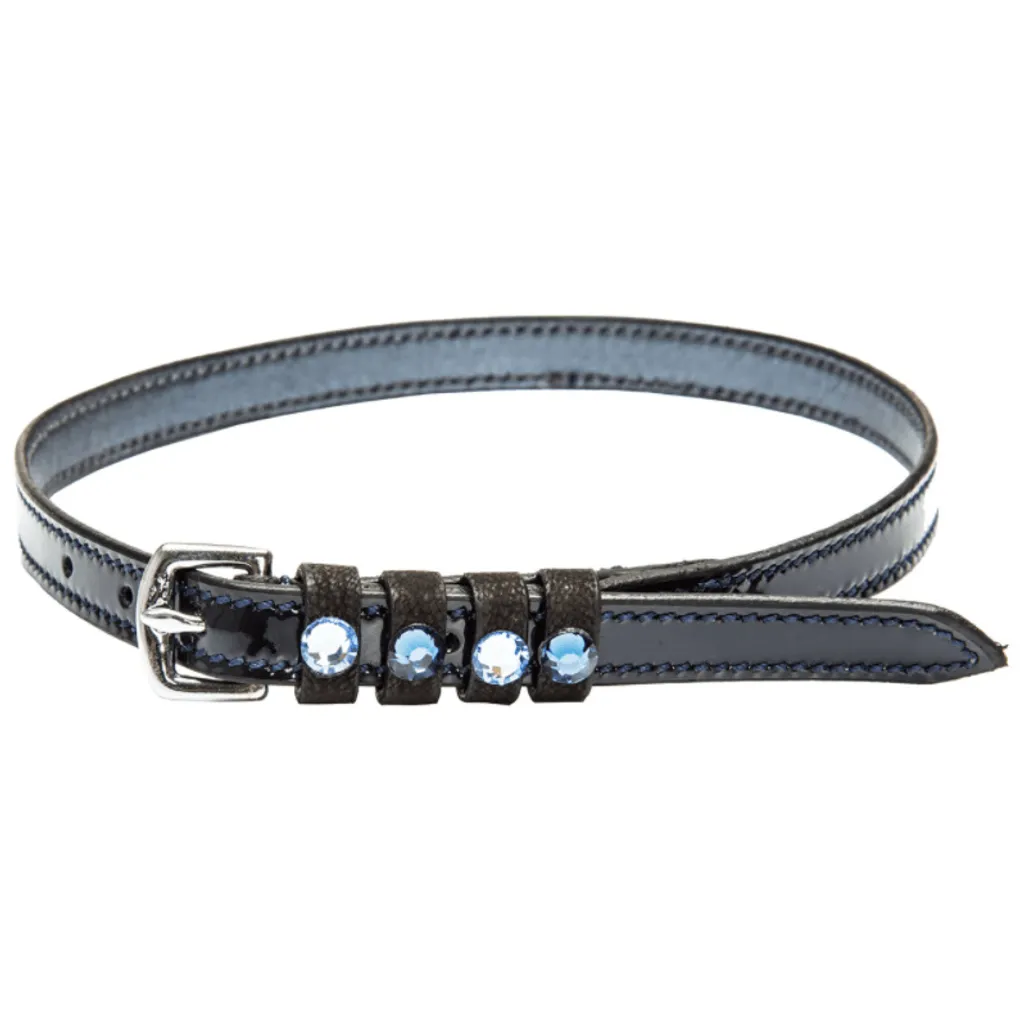 Lanières d'éperons Imperial Riding IRHPardouz Classic Cuir Strass Navy