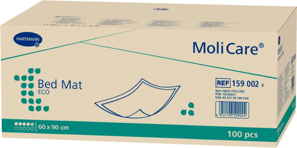 Molicare Bed Mat Eco 5 gouttes 60x90 cm - Alèse Jetable Hartmann x100