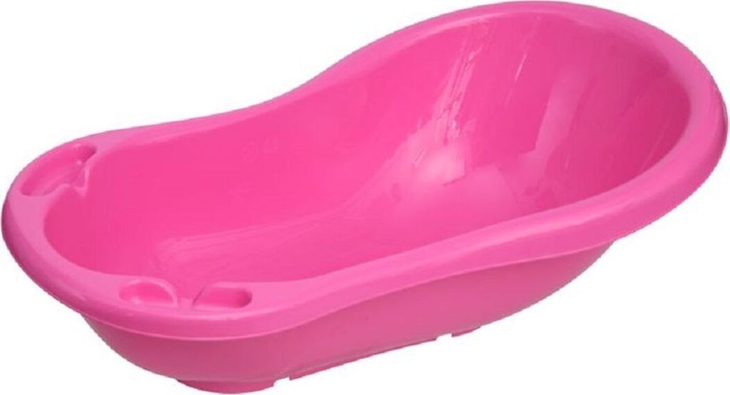 Lorelli Babybadewanne mit Ablagefcher, 84 cm lang, ergonomische Form ab Geburt pink